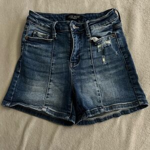 Judy Blue Blue Jean Shorts with Distressed Details